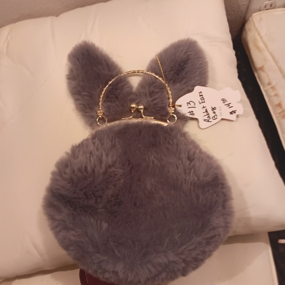 Grey bunny ear handbag